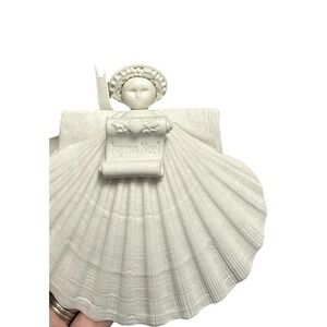 Margaret Furlong 1992  Joyeux Noel Angel Shell 5" Ornament Limited Edition